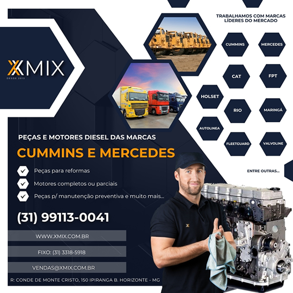 Peças para Motores Diesel Cummins e Mercedes todo o Brasil